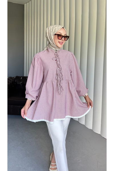 ensade Gofre Sleeve Elasticated Casual Stylish Tunic