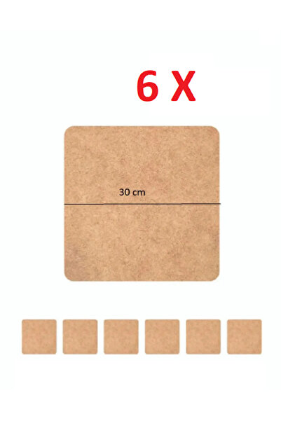 Rapithwin Supla Levha 6 Adet 3 Mm Ham Mdf 30 Cm Çap Kare Servis Altı Supla