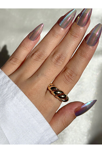 Eylülün Takısı Women's Gold Color Twist Ring