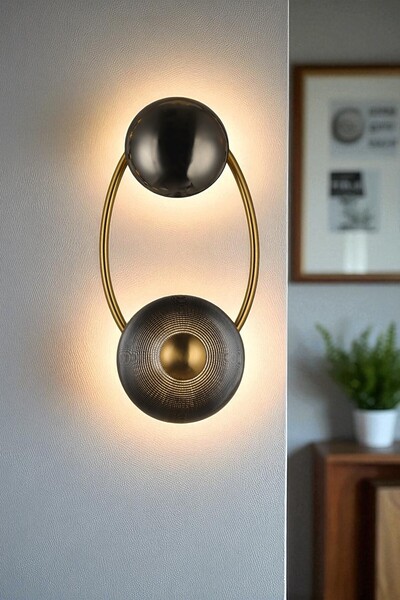 Renkoled Aydınlatma Modern Led Wall Lamp with 3 Color Lights, Decorative Wall Lamp for Living Room, Room, Kitchen, Hallway