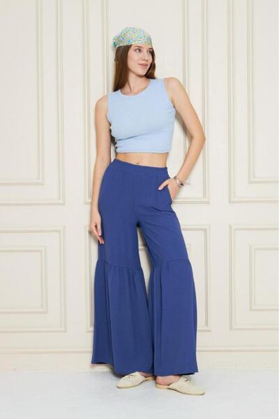 Pasaklı Giyim Women's Aerobin Fabric Trousers with Drawstring Detail - Elastic Waist, Comfortable Fit 3763330