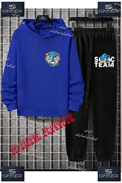 SS SİNSER Children's Unisex Printed Hoodie and Sweatpants Set with the Logo o...