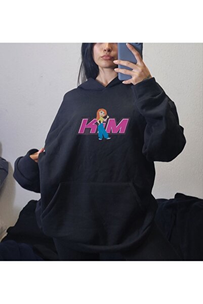 MAYDAY CULTURE Черна унисекс суитшърт с три ленти и шарки от стъкла, с DTF пе...