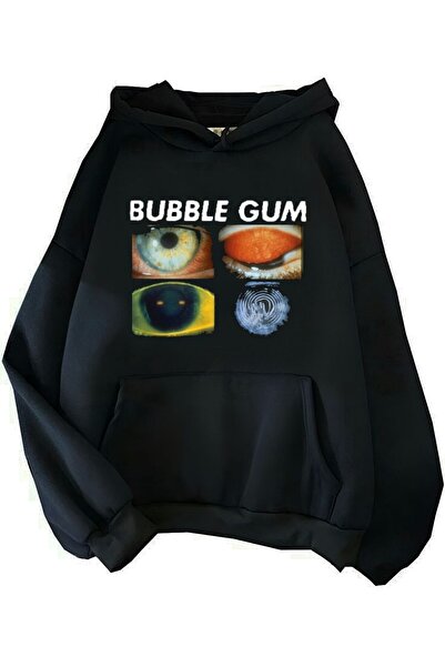 MAYDAY CULTURE Hanorac negru cu trei fire, unisex, oversize, imprimat Dtf