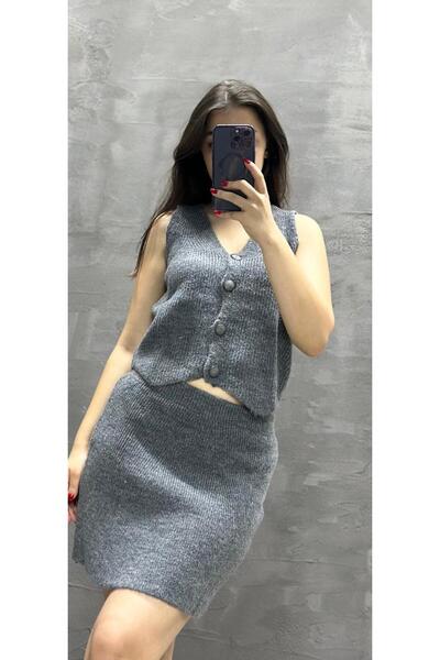 Yeys Skirt Vest Knitwear Set