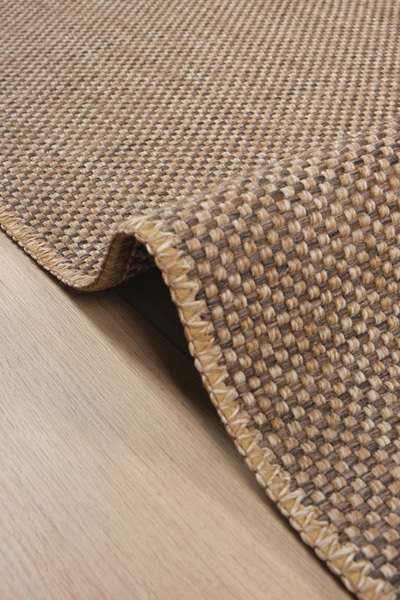 Badelya Home Jüt Sisal Bej Kahve Yıkanabilir Kaymaz Taban Yolluk Kilim Salon ...