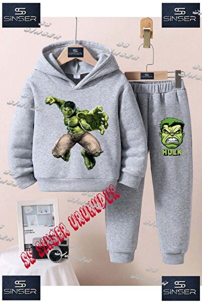 SS SİNSER Set de trening cu hanorac imprimat pentru copii, unisex, cu imprime...