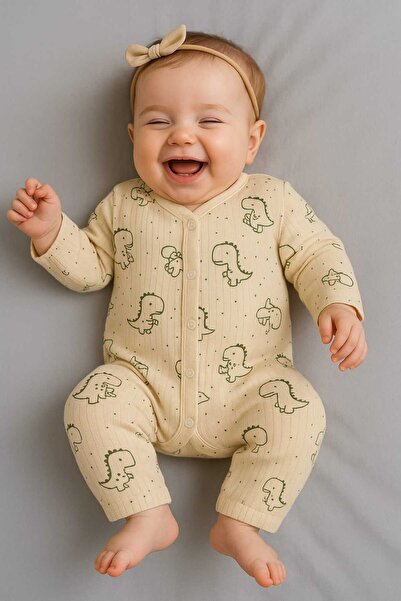 Renata's Unisex Baby Long-Sleeved Snap-Buttoned 100% Cotton Romper