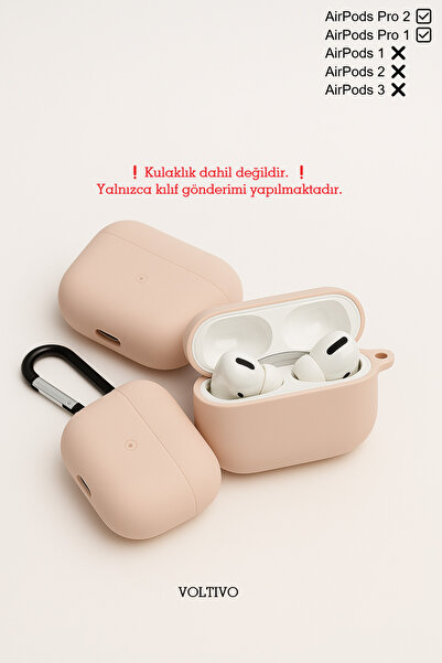 Air Pods Pro 1. Nesil Ve Pro 2. Nesil Uyumlu Renkli Kir Tutmaz Silikon Kancalı Kılıf