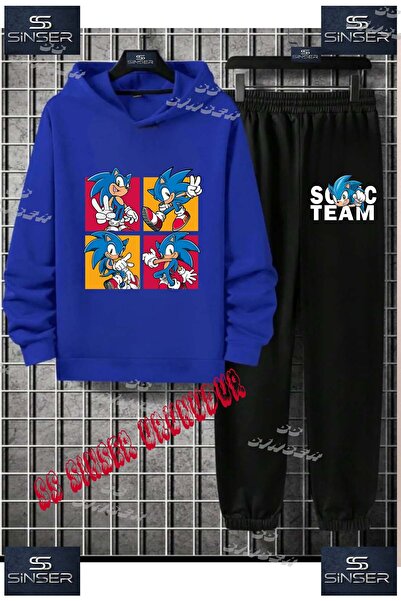 SS SİNSER Set de trening unisex pentru copii, cu hanorac imprimat și imagine ...