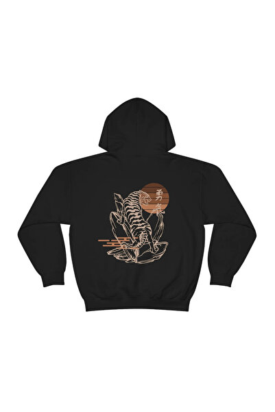 MAYDAY CULTURE Hanorac negru cu trei fire, unisex, oversize, imprimat Dtf