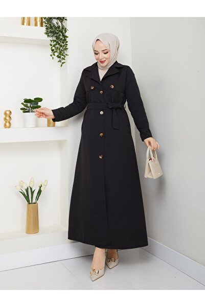 Vibeys Collection Women's Lined Full-Length Trench Coat Overcoat
