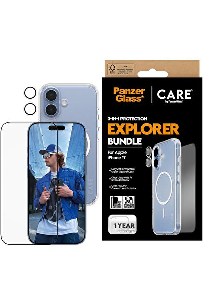 CARE by PanzerGlass® PanzerGlass Explorer 3-in-1 Protection Bundle for iPhone 17
