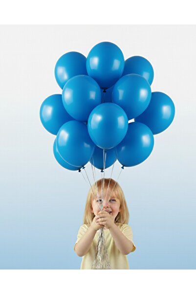 Evabrite 12Inc Large Size Blue Color Balloon High Quality 100 Pieces - Birthday Party Ornament