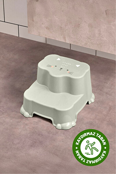 EVİONA Çocuklar için Kaydırmaz, Çift Basamaklı Tabure - Banyo ve Lavabo Katlı...
