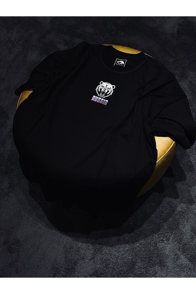 Spark Collection Ufc Islam Makhachev 100% Cotton Relax Fit Crew Neck Black T-Shirt