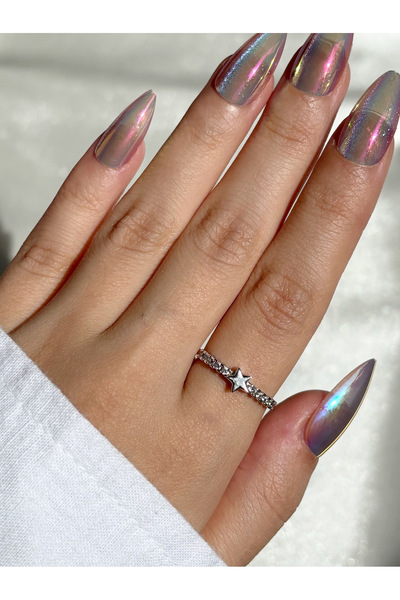Eylülün Takısı Women's Silver Color Tiny Star Ring
