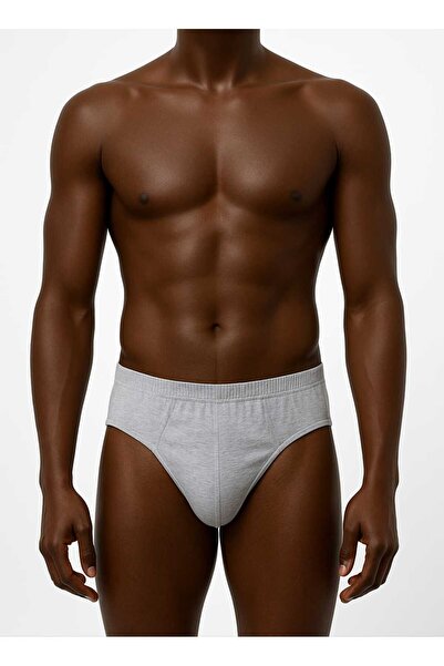 enmodaiçgiyim 10 Pieces of Cotton Gray Men's Briefs – Breathable, Comfortable Fit
