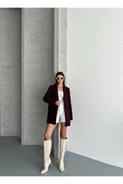 Bak'ap Premium Leopar Astarlı Blazer Ceket