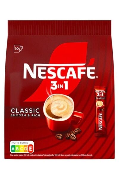 Nescafe NESCAFÉ 3 in 1 Classic - 10 sachets x 165g
