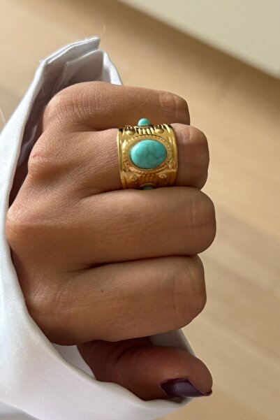 Trendy Butik خاتم بوهيمي من حجر الفيروز