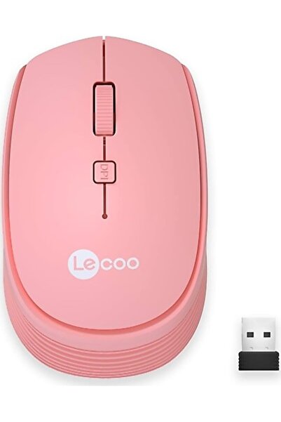 LENOVO LECOO WS202-P Kablosuz 1600DPI+4 Tuşlu Sessiz Pembe Mouse