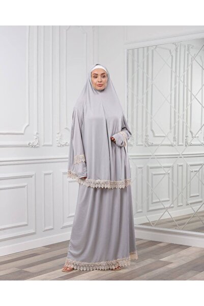 ALDAİR Rochie de rugăciune brodata pentru femei, din două piese, îmbrăcăminte de rugăciune anti-transpirație