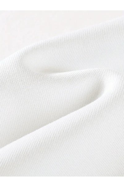 haha Butterfly Printed White Sweatshirt for Women