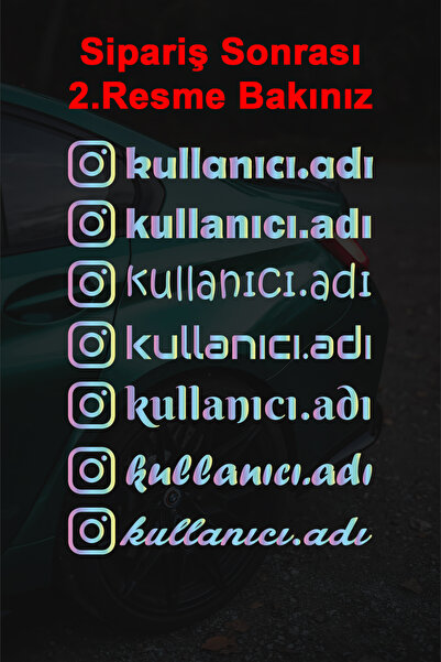 Sönmez Dijital (2 Adet) İnstagram Kullanıcı Adı Sticker - İnstagram Logo Stic...