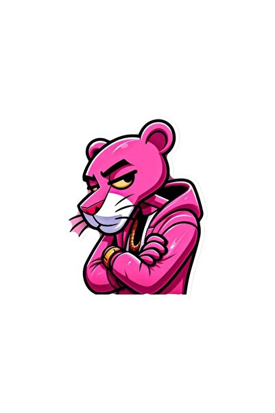 Çağlayan Reklam pembe panter Motorsiklet,cam, Laptop, Kask, Araba Sticker 15x...