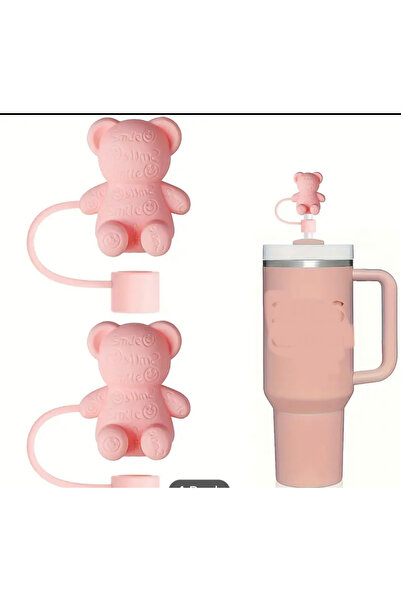elamindunyasi 40oz 1.18ml ve 30oz 0.89ml Termos Için Ayıcık Figür Silikon Pip...