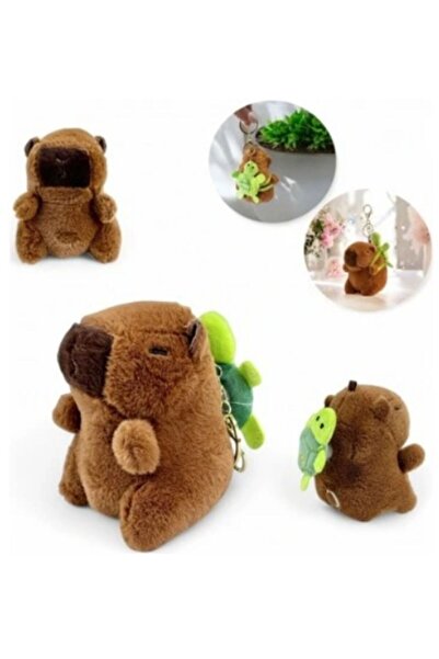 CNGZSHOP Kurmalı Capybara Kapibara Yeşil sülüfat Kaplumbağa Helikopter Hareketli Peluş Oyuncak Anahtarlık