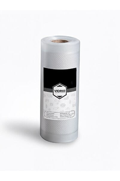 VI'ORIO 25cm X 5m (2 adet) Rulo Tırtıklı Vakum Makinesi Poşeti Vakum Poşeti