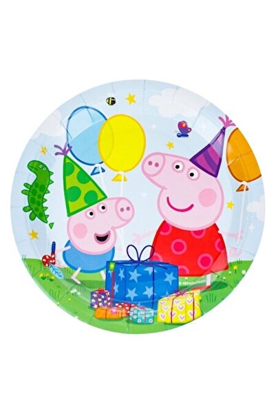 SHOPIENS Σετ 6 Bucati Farfurii Χαρτοκιβώτιο Petrecere Copii Peppa George 18cm