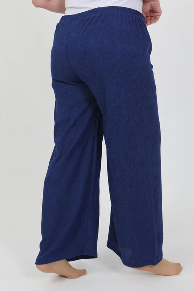 Genel Markalar Moda Kadın Büyük Beden Bürümcük Pantolon Saks