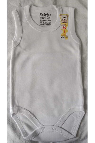 Cantaz Babytoo Organic 100% Cotton Crew Neck Strap Snap Fastener Baby Bodysuit Tank Top