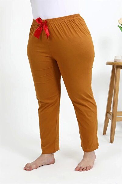 alfa expres Fashion Women's Cotton Plus Size Bottom Pajamas Mustard