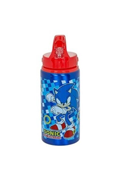 Jumbo Flip Top Sonic Aluminium Water Bottle Blue for Kids - 500 ml