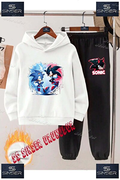 SS SİNSER Children's Unisex Special Printed Hooded Tracksuit Set with Hoodie ...