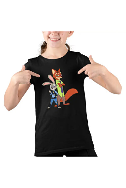 OEM Tricou Copii Fete Zootopia Nick Judy Parteneri