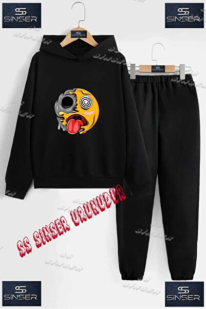 SS SİNSER Children's Unisex Custom Printed Hoodie and Sweatpants Set with the...