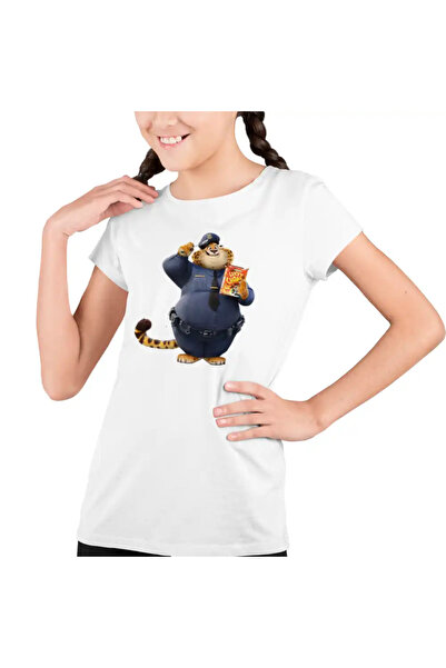 OEM Tricou Copii Fete Zootopia Gheruta Tigru Politist