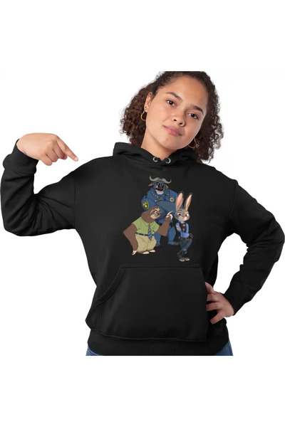OEM Women's Hoodie Zootopia Rabbit Policeman Judy