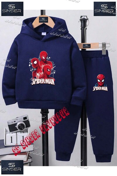 SS SİNSER Παιδικό Unisex Σετ Φούτερ με Στάμπα "ORMCKMAN 3 LU KAFA BEYAZ TVL "