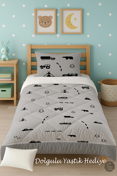 Talia Home Односпальний дитячий ковдра з малюнком автомобілів і стріл Сонний ...