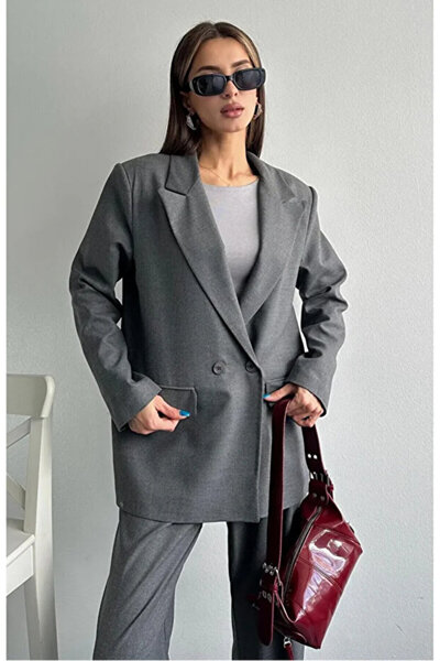 mirabella Women's Oversize Daddy Premium Lined Blazer Jacket