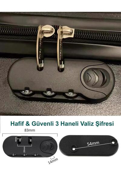 keo-plus Hafif & Güvenli 3 Haneli Valiz Şifresi 2 Adet
