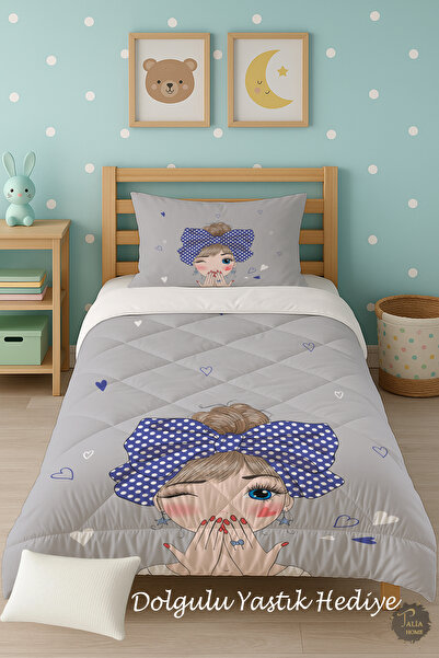 Talia Home Дитячий односпальний ковдра з дівчачим малюнком TLAG-176