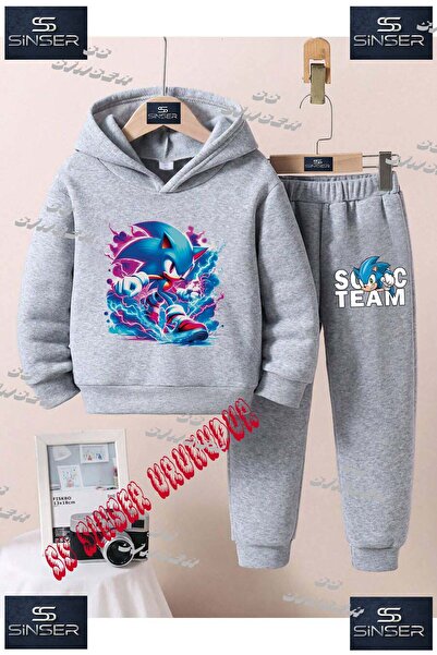 SS SİNSER Children's Unisex Special Printed Hoodie and Sweatpants Set with th...