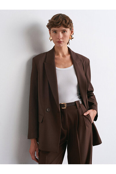 mirabella Women's Oversize Daddy Premium Lined Blazer Jacket